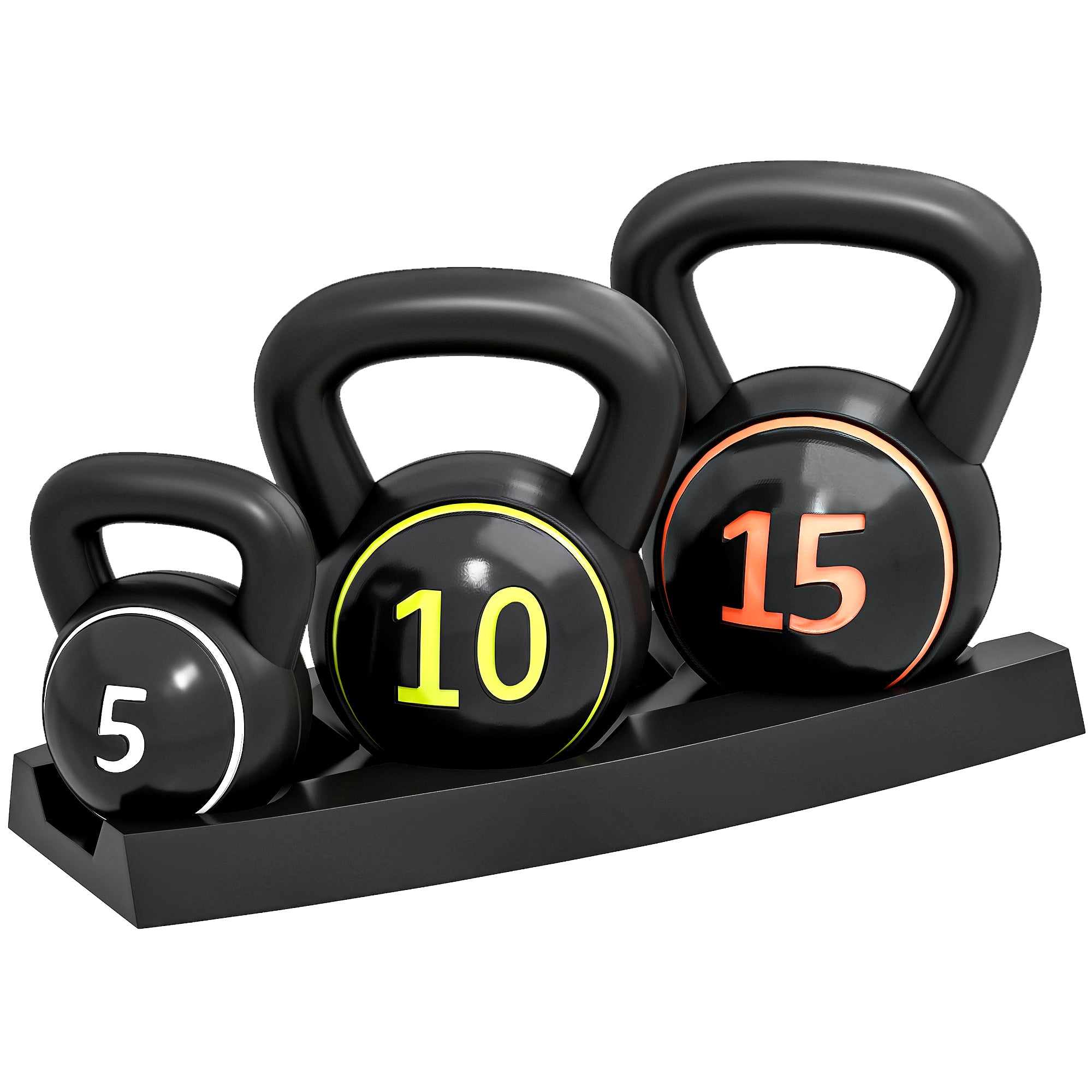 3-piece kettlebell set 2.2kg 4.5kg 6.8kg for home training