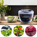 Salad spinner basket for washing and drying vegetables