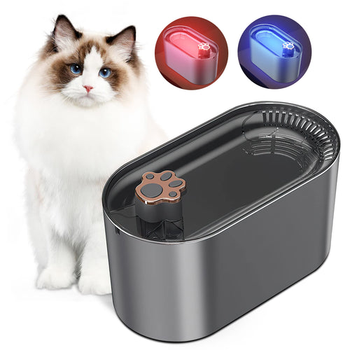 AquaPur Cat Water Fountain - 3L automatic pet water fountain with filter and LED light