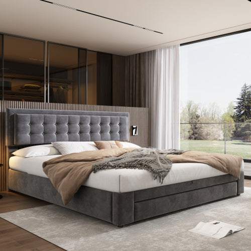 Chatsworth Velvet Upholstered Bed